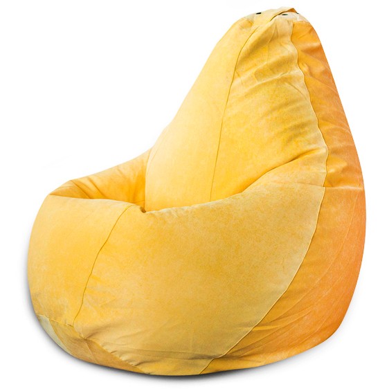 Кресло Мешок Груша Желтый Микровельвет (XL, Классический)